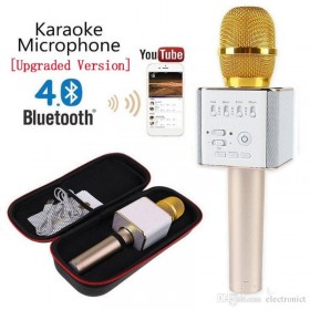 Q7 Magic Karaoke Microphone Phone KTV Player Wireless Condenser Bluetooth MIC Speaker Record Music For Iphone Android