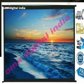 Map Type Projector Screen, 6 W x 4 H OR 84â€(IN IMPORTED HIGH GAIN FABRIC A+ GRADE