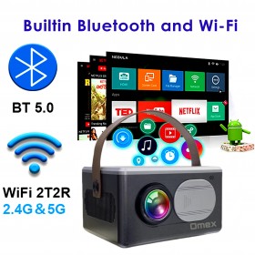 NEWEST UPGRADED X4 ANDROID 9.0 SMART 2800LM LED PROJECTOR WIFI HDMI USB AV SD AUX 140 INCH SCREEN SIZE