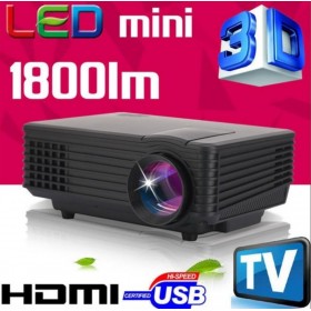 MAXSON 1800LM X55 1080P HD LED PROJECTOR USB HDMI VGA AV SD TV AUX INPUT