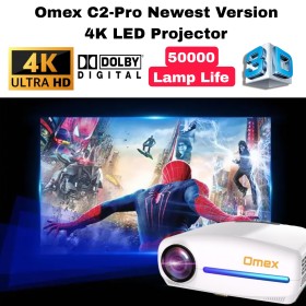 C2 Pro 6800 Lumens 1920×1080p Netive 4D Keystone LTPS Display New Arrival 4K LED Projector