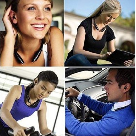 Bluetooth Stereo Sports Neckband Headset for Smartphone/iOS Device (White)