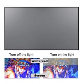 Grey Screen 100 inch Reflective Fabric Projection Screen, Flexible and Foldable Material