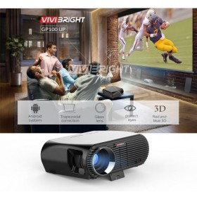 Vivibright GP100 LED Projector LCD 3500 Lumens LED Luminous, WXGA Resolution 1280x800 Pixels with Remote Controlle, Support HDMI, VGA, AV, USB