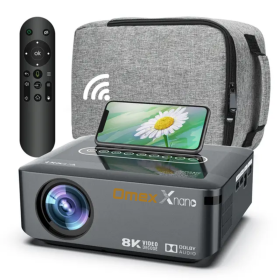 Omex Xnano Android 9.0 Dolby Audio 2.4G/5G WiFi Bluetooth 5.0 Supports 8K decoding Projector With Bag