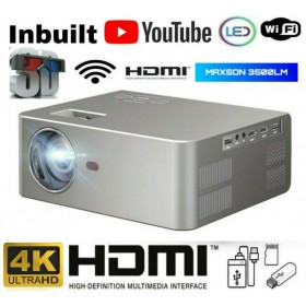 4K 3500LM MX9 MIRACAST YOUTUBE KOALA TV APP. WIFI SMART HOME THEATER LED PROJECTOR BEST FOR BUSINESS SCHOOL HOME OFFICE GAME MOVIE 150 INCH SCREEN