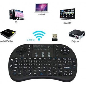 Mini 2.4Ghz Wireless Touchpad Keyboard with Mouse for Pc, Pad, Xbox 360, Ps3, Google Android Tv Box, Htpc, Iptv (Black)