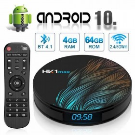 Android 10. HK1 MAX Smart TV Box : JIO TV Hotstar 4GB RAM 64GB ROM RK3318 Quad core BT4.0 USB3.0 Airtel TV Video Netflix and More (4GB/64GB )